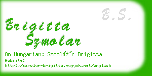 brigitta szmolar business card